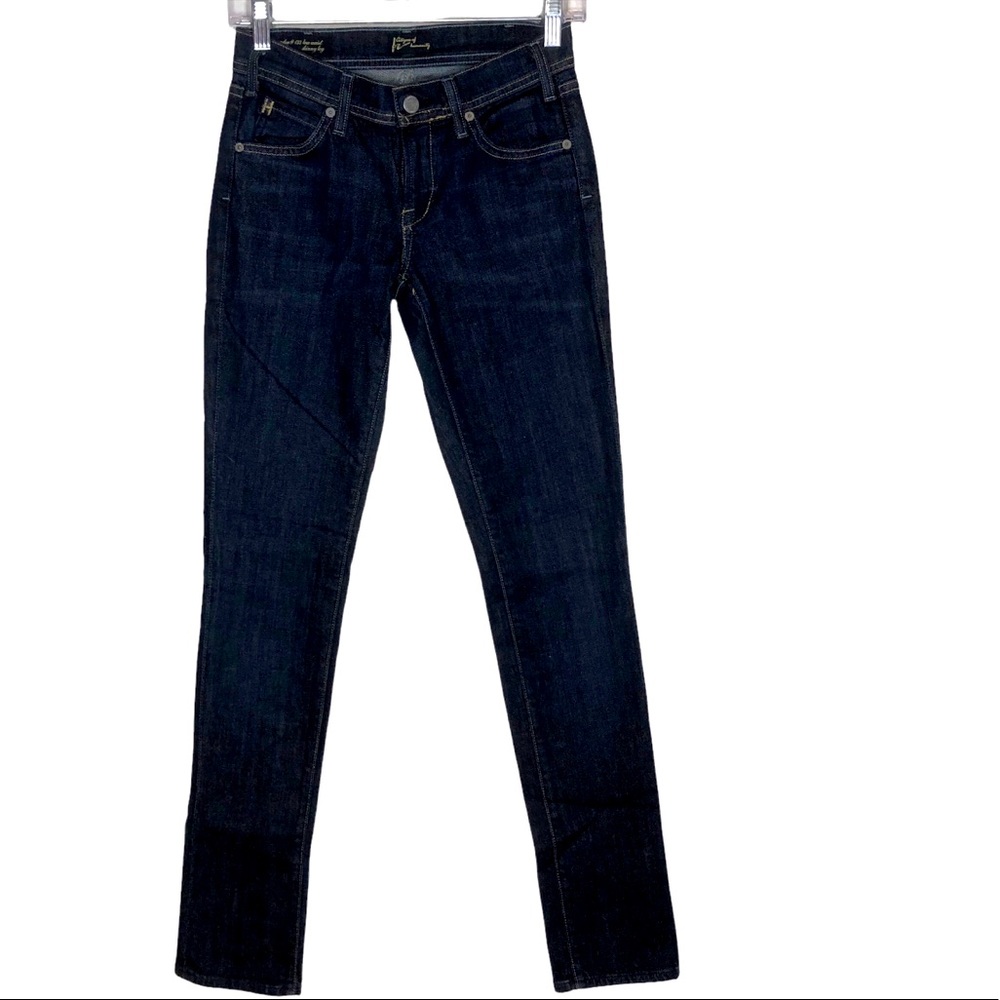 CITIZENS OF HUMANITY Avedon 133 Low Waist Stretch Skinny Leg Dark Blue Jeans